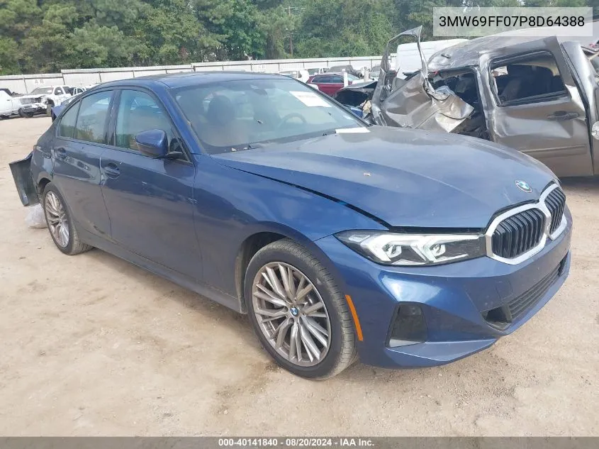 2023 BMW 330I VIN: 3MW69FF07P8D64388 Lot: 40141840