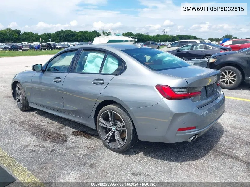 2023 BMW 330I VIN: 3MW69FF05P8D32815 Lot: 40225996