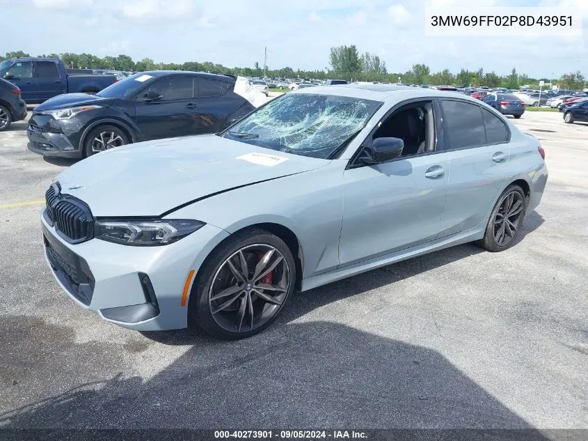 2023 BMW 330I VIN: 3MW69FF02P8D43951 Lot: 40273901