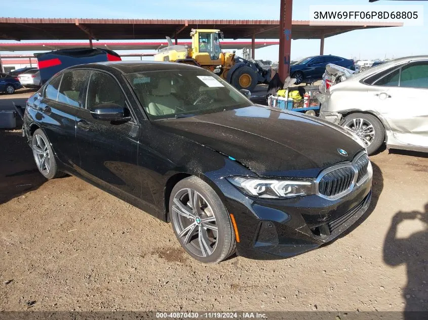 2023 BMW 330I VIN: 3MW69FF06P8D68805 Lot: 40870430