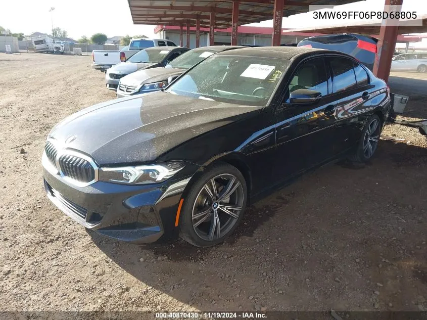 2023 BMW 330I VIN: 3MW69FF06P8D68805 Lot: 40870430