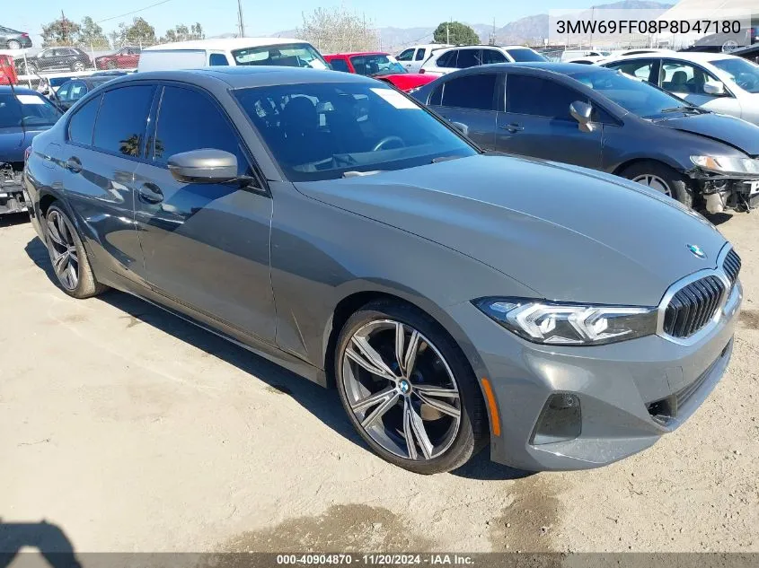 2023 BMW 330I VIN: 3MW69FF08P8D47180 Lot: 40904870