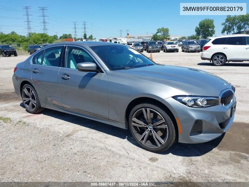 2024 BMW 3 Series 330I xDrive VIN: 3MW89FF00R8E20179 Lot: 39607437