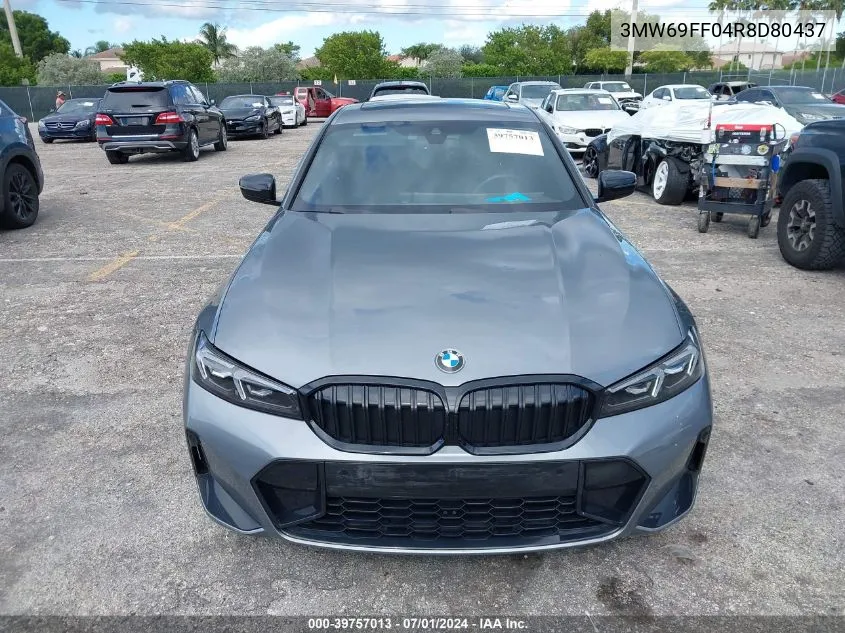 2024 BMW 3 Series 330I VIN: 3MW69FF04R8D80437 Lot: 39757013