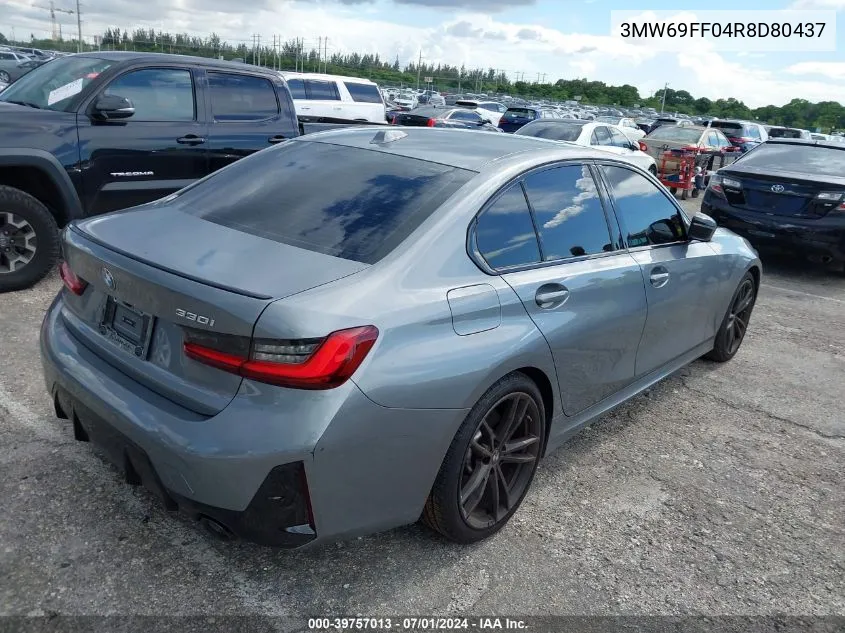 2024 BMW 3 Series 330I VIN: 3MW69FF04R8D80437 Lot: 39757013