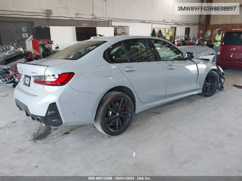 2024 BMW 3 Series 330I xDrive VIN: 3MW89FF03R8E08897 Lot: 40012658