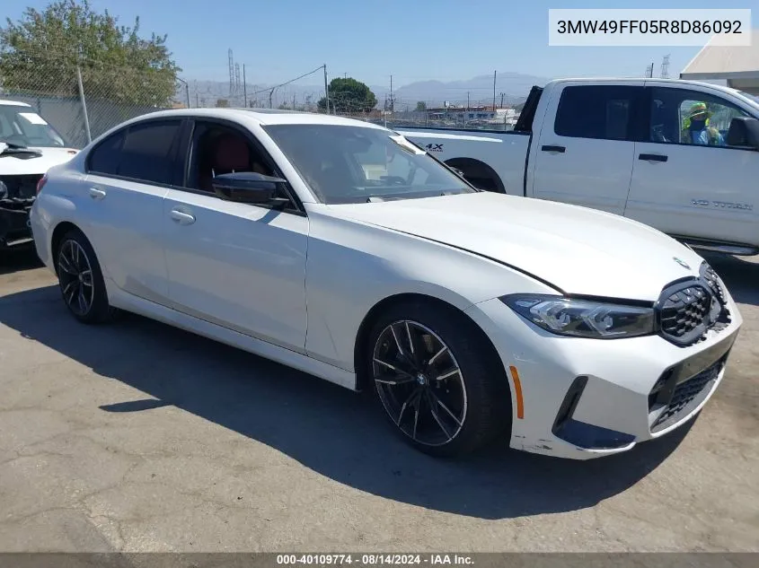 2024 BMW 3 Series M340I xDrive VIN: 3MW49FF05R8D86092 Lot: 40109774