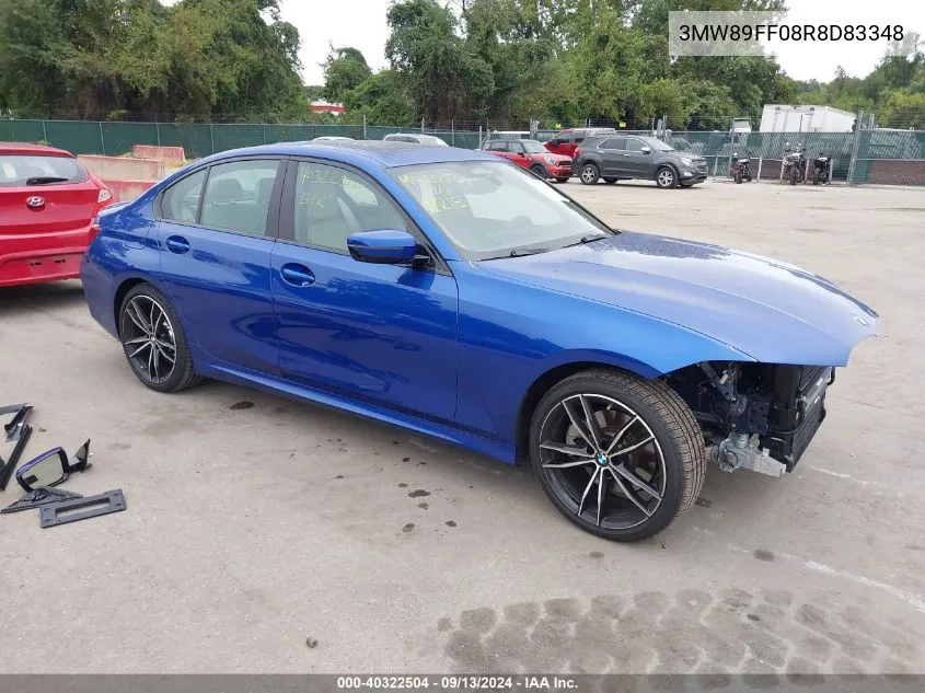 2024 BMW 3 Series 330I xDrive VIN: 3MW89FF08R8D83348 Lot: 40322504