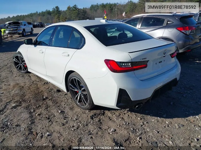 2024 BMW 3 Series 330I xDrive VIN: 3MW89FF01R8E78592 Lot: 40846826