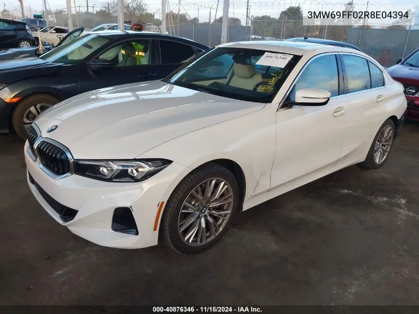 2024 BMW 3 Series 330I VIN: 3MW69FF02R8E04394 Lot: 40876346