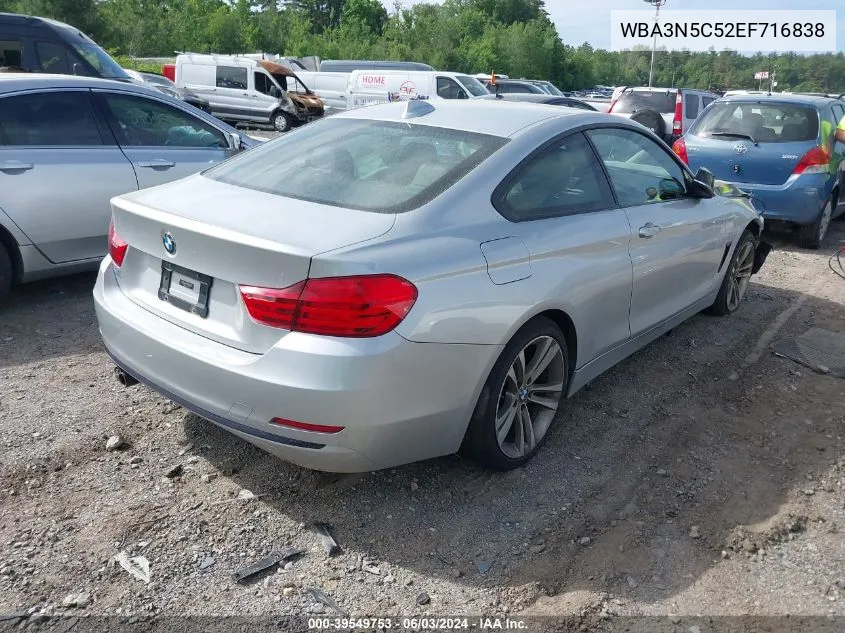 2014 BMW 428I xDrive VIN: WBA3N5C52EF716838 Lot: 39549753