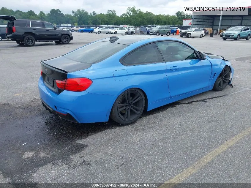 2014 BMW 428I VIN: WBA3N3C51EF712719 Lot: 39597452