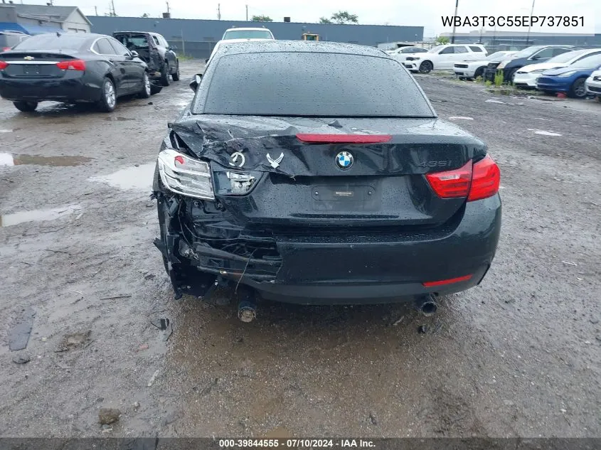 2014 BMW 435I VIN: WBA3T3C55EP737851 Lot: 39844555