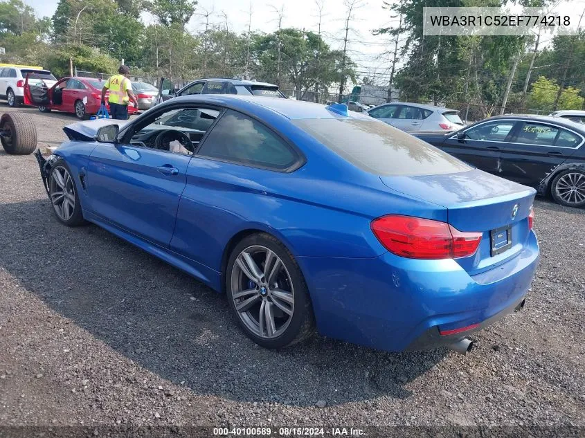 2014 BMW 435I VIN: WBA3R1C52EF774218 Lot: 40100589