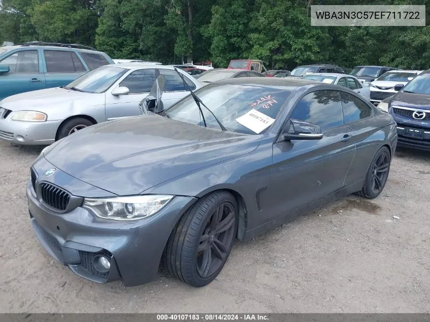 2014 BMW 428I VIN: WBA3N3C57EF711722 Lot: 40107183