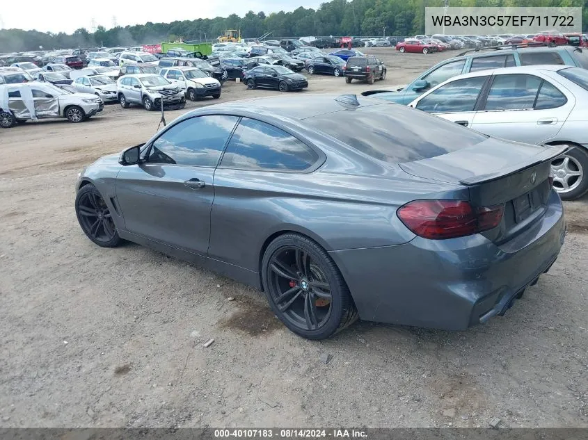 2014 BMW 428I VIN: WBA3N3C57EF711722 Lot: 40107183