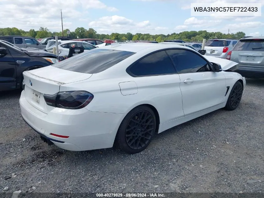 2014 BMW 428I xDrive VIN: WBA3N9C57EF722433 Lot: 40279829