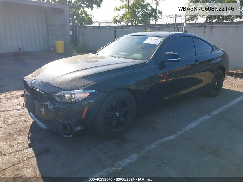 2014 BMW 428I VIN: WBA3N7C50EK221461 Lot: 40292640