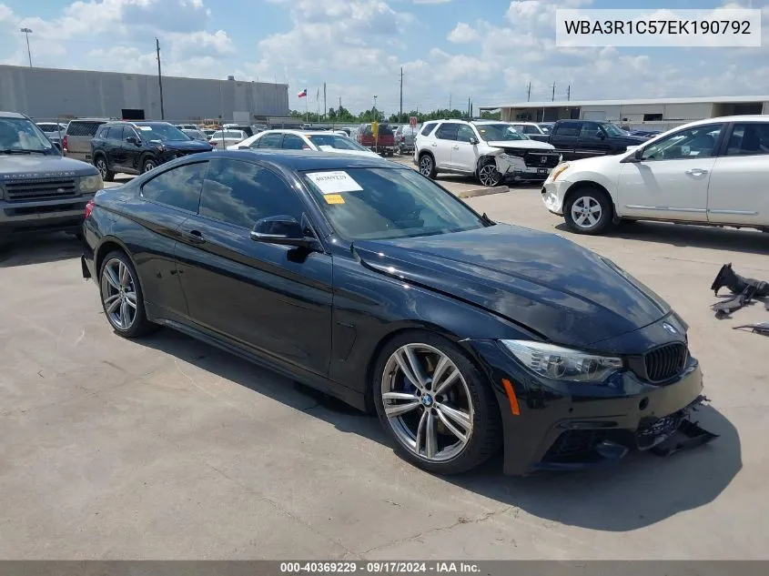 2014 BMW 435I VIN: WBA3R1C57EK190792 Lot: 40369229