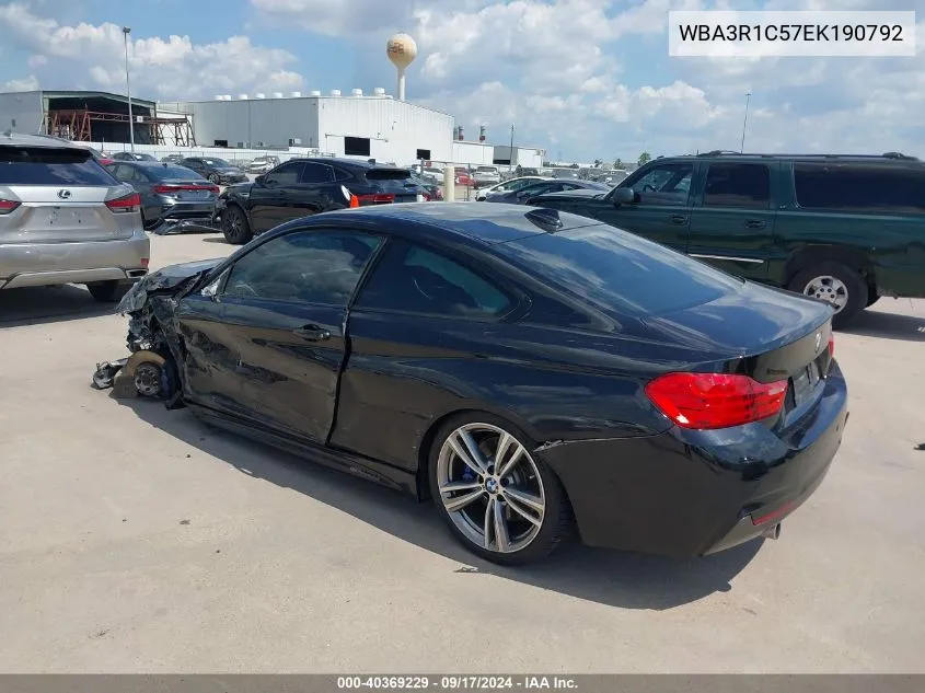 2014 BMW 435I VIN: WBA3R1C57EK190792 Lot: 40369229