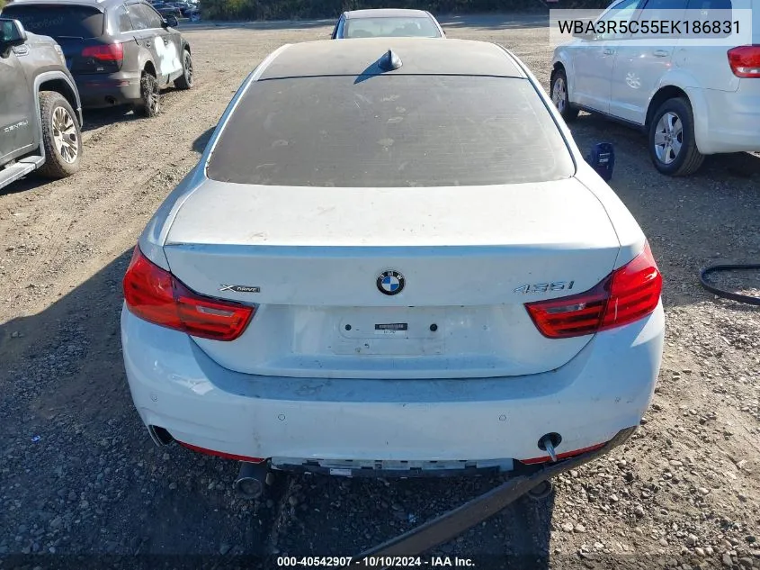 2014 BMW 435I xDrive VIN: WBA3R5C55EK186831 Lot: 40542907