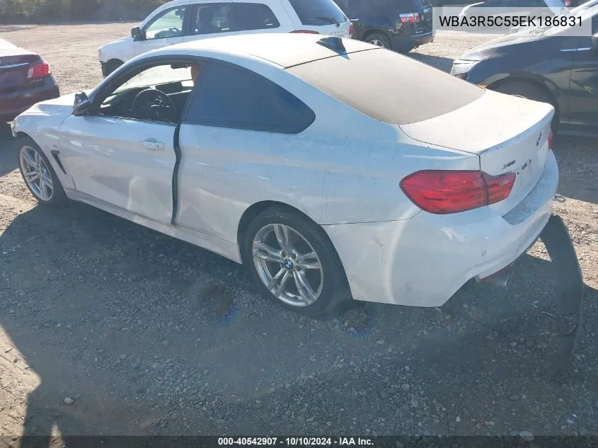 2014 BMW 435I xDrive VIN: WBA3R5C55EK186831 Lot: 40542907