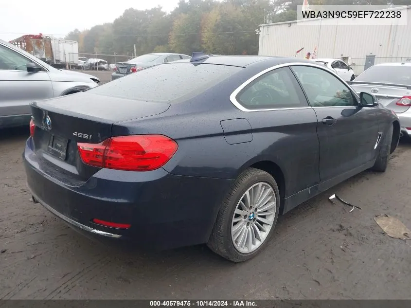 2014 BMW 428I xDrive VIN: WBA3N9C59EF722238 Lot: 40579475