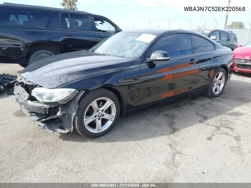 2014 BMW 428I VIN: WBA3N7C52EK220568 Lot: 40822441