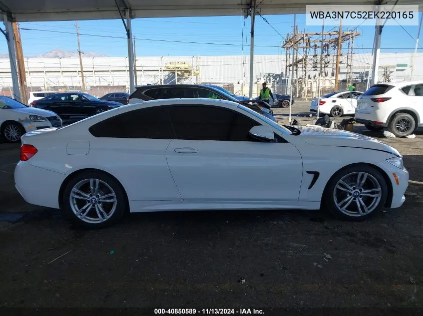 2014 BMW 428I VIN: WBA3N7C52EK220165 Lot: 40850589