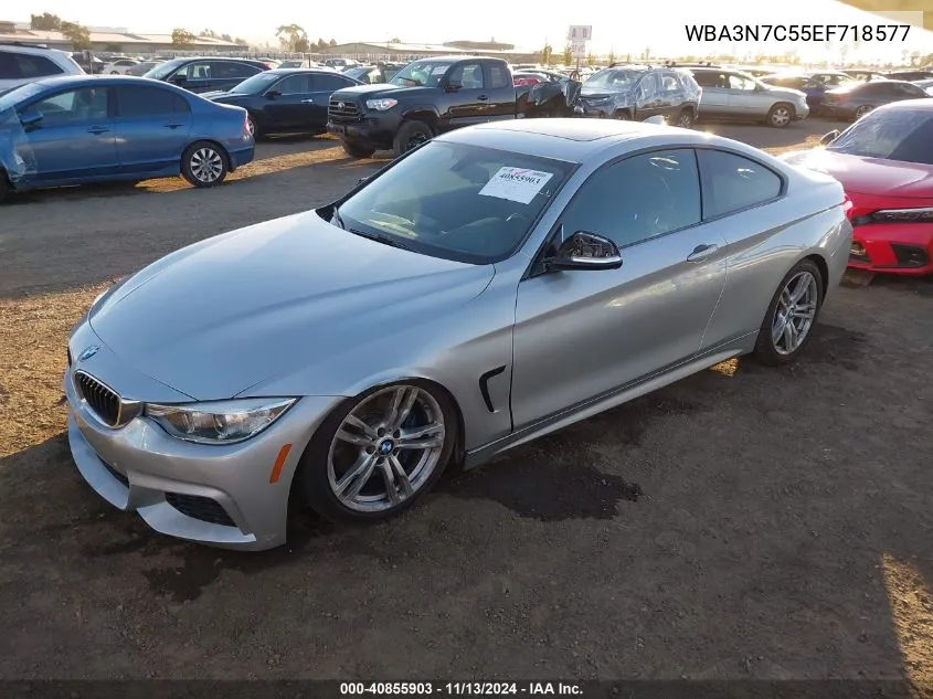 2014 BMW 428I VIN: WBA3N7C55EF718577 Lot: 40855903