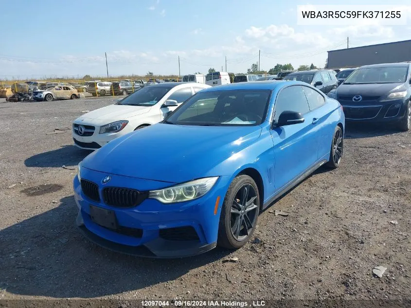 2015 BMW 4 Series VIN: WBA3R5C59FK371255 Lot: 12097044