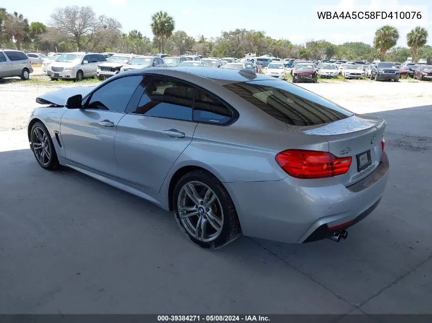 2015 BMW 428 Gran Coupe VIN: WBA4A5C58FD410076 Lot: 39384271