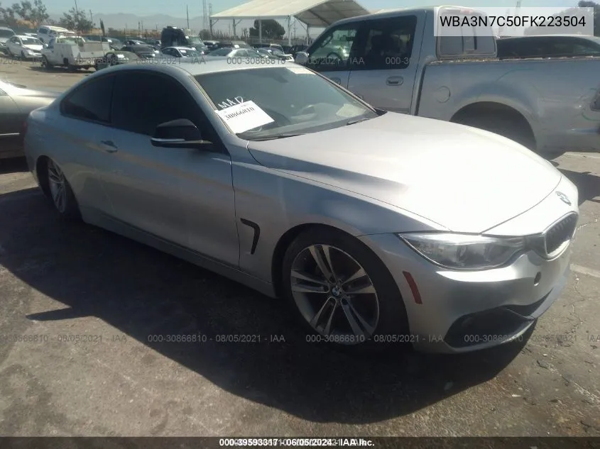 2015 BMW 428I VIN: WBA3N7C50FK223504 Lot: 39593317