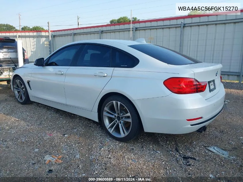 2015 BMW 428 Gran Coupe VIN: WBA4A5C56FGK15270 Lot: 39600889