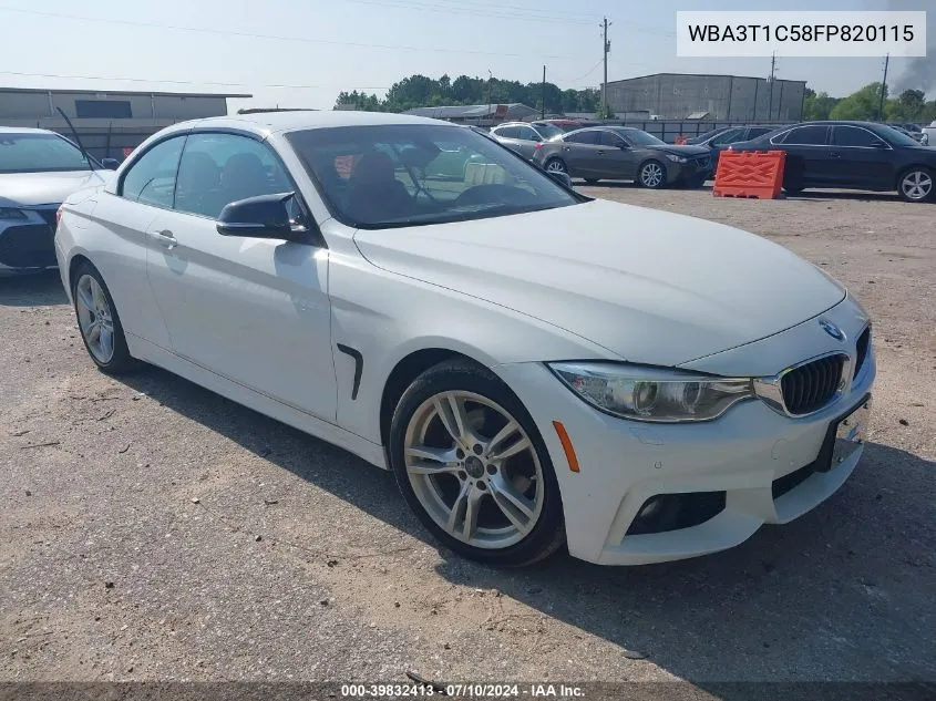 2015 BMW 428I xDrive VIN: WBA3T1C58FP820115 Lot: 39832413