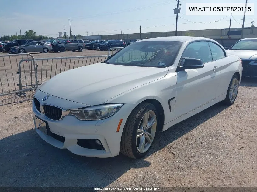 2015 BMW 428I xDrive VIN: WBA3T1C58FP820115 Lot: 39832413