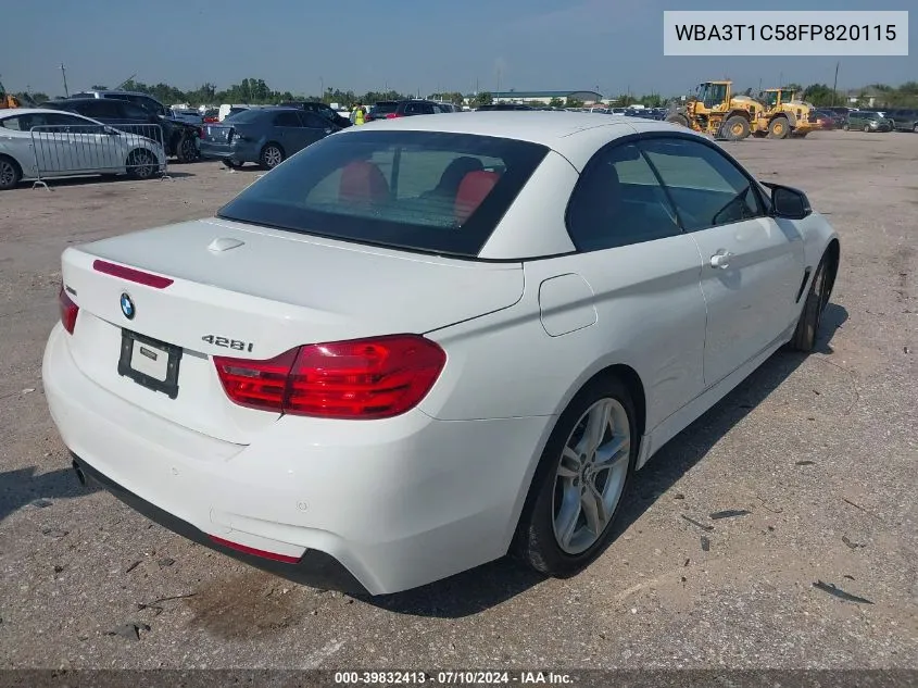 2015 BMW 428I xDrive VIN: WBA3T1C58FP820115 Lot: 39832413