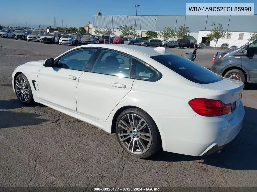 2015 BMW 428 Gran Coupe VIN: WBA4A9C52FGL85990 Lot: 39923177