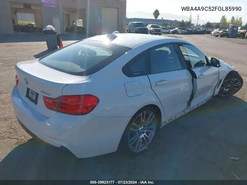 2015 BMW 428 Gran Coupe VIN: WBA4A9C52FGL85990 Lot: 39923177