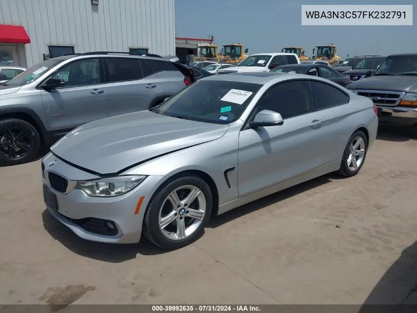 2015 BMW 428I VIN: WBA3N3C57FK232791 Lot: 39992635