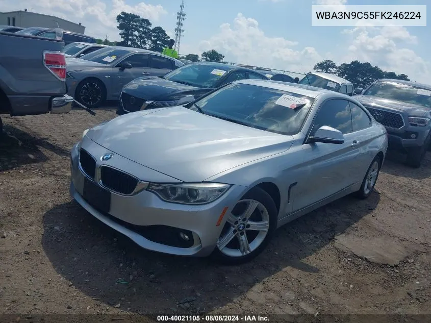 2015 BMW 428I xDrive VIN: WBA3N9C55FK246224 Lot: 40021105