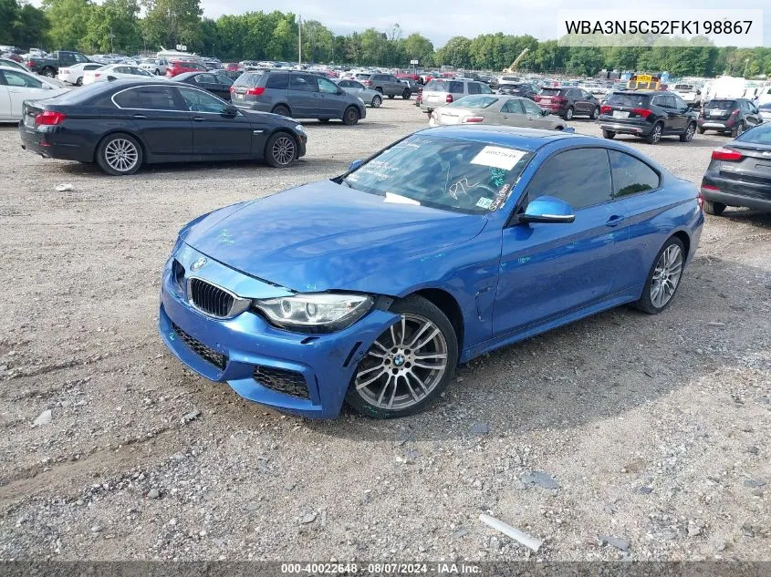 2015 BMW 428I xDrive VIN: WBA3N5C52FK198867 Lot: 40022648