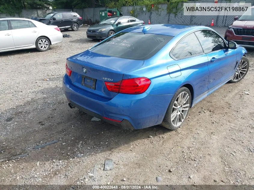 2015 BMW 428I xDrive VIN: WBA3N5C52FK198867 Lot: 40022648