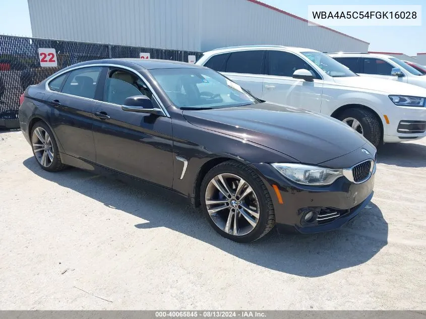 2015 BMW 428 Gran Coupe VIN: WBA4A5C54FGK16028 Lot: 40065845