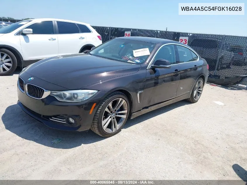 2015 BMW 428 Gran Coupe VIN: WBA4A5C54FGK16028 Lot: 40065845