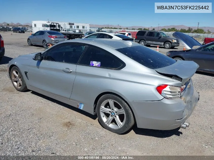 2015 BMW 428I VIN: WBA3N7C53FK225442 Lot: 40155186