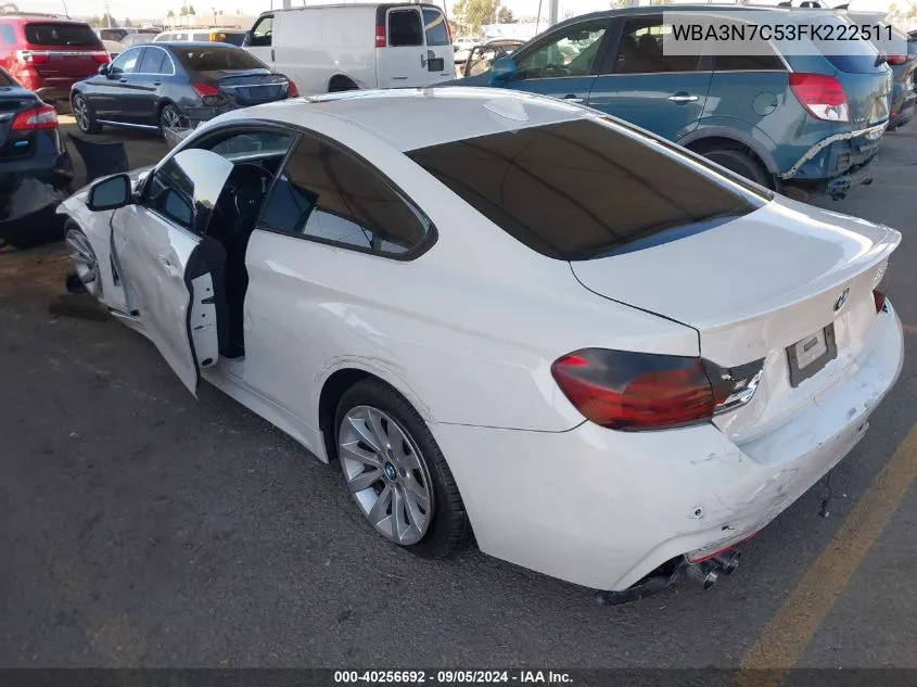 2015 BMW 428 I VIN: WBA3N7C53FK222511 Lot: 40256692