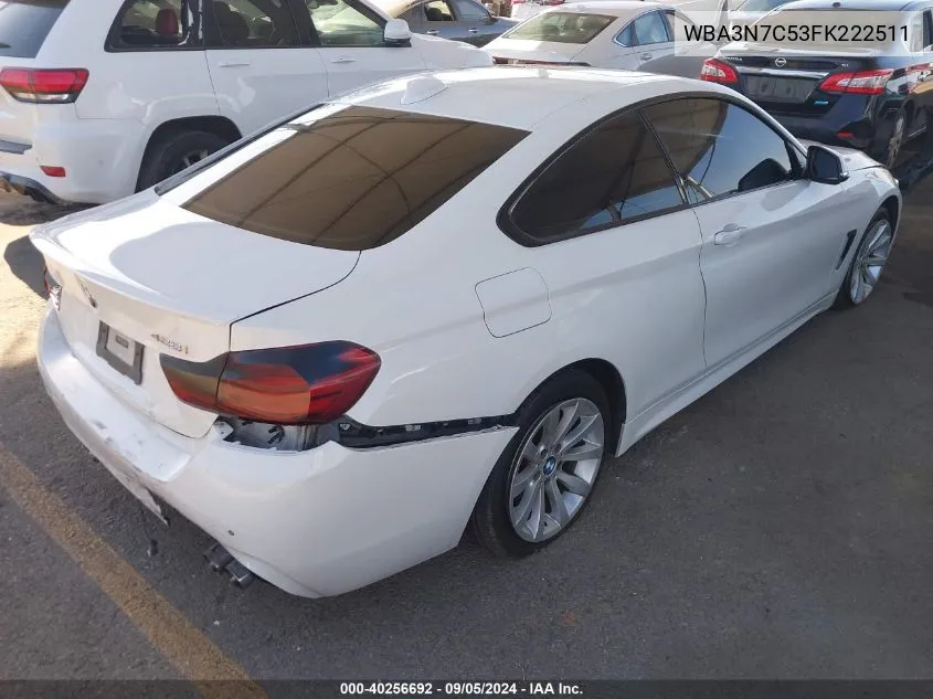 2015 BMW 428 I VIN: WBA3N7C53FK222511 Lot: 40256692