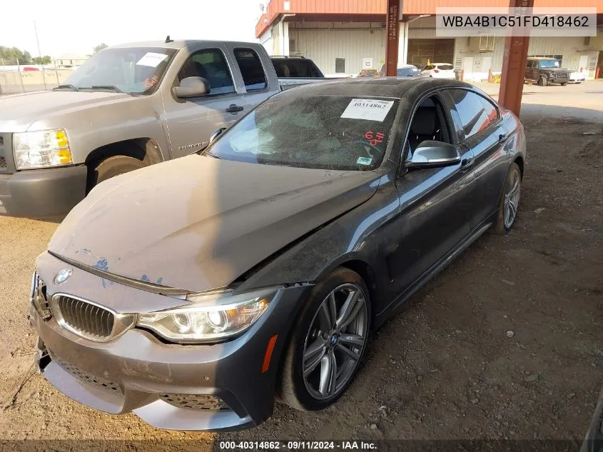 2015 BMW 435 I Gran Coupe VIN: WBA4B1C51FD418462 Lot: 40314862