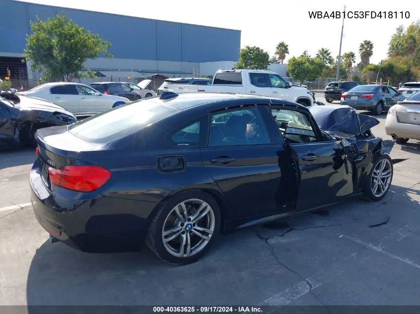 WBA4B1C53FD418110 2015 BMW 435I Gran Coupe